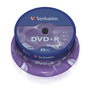 Verbatim DVD+R Advanced AZO 4,7 GB 16x - Pack de 25 unidades, Plata mate